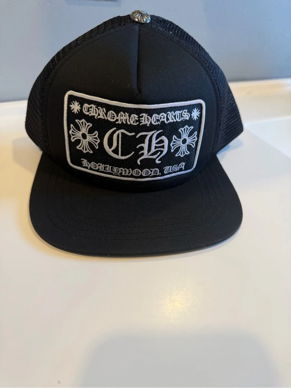 & Other Stories Black Kids Trucker Hat with White Patch